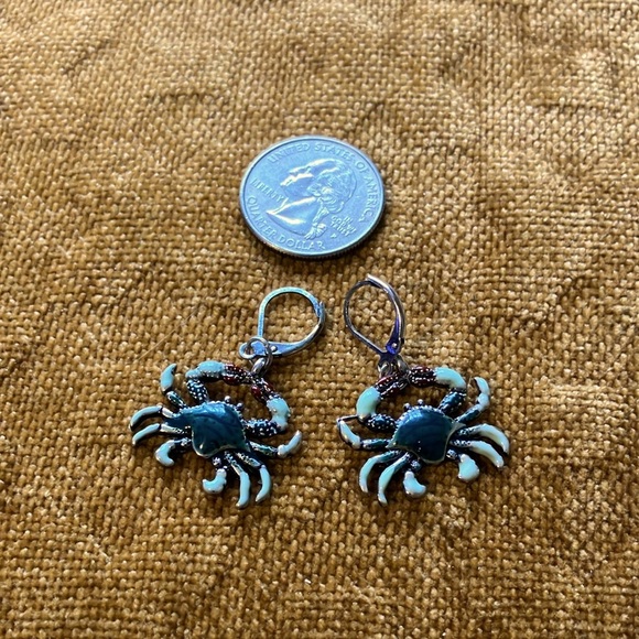 Jewelry - Blue Crab Earrings